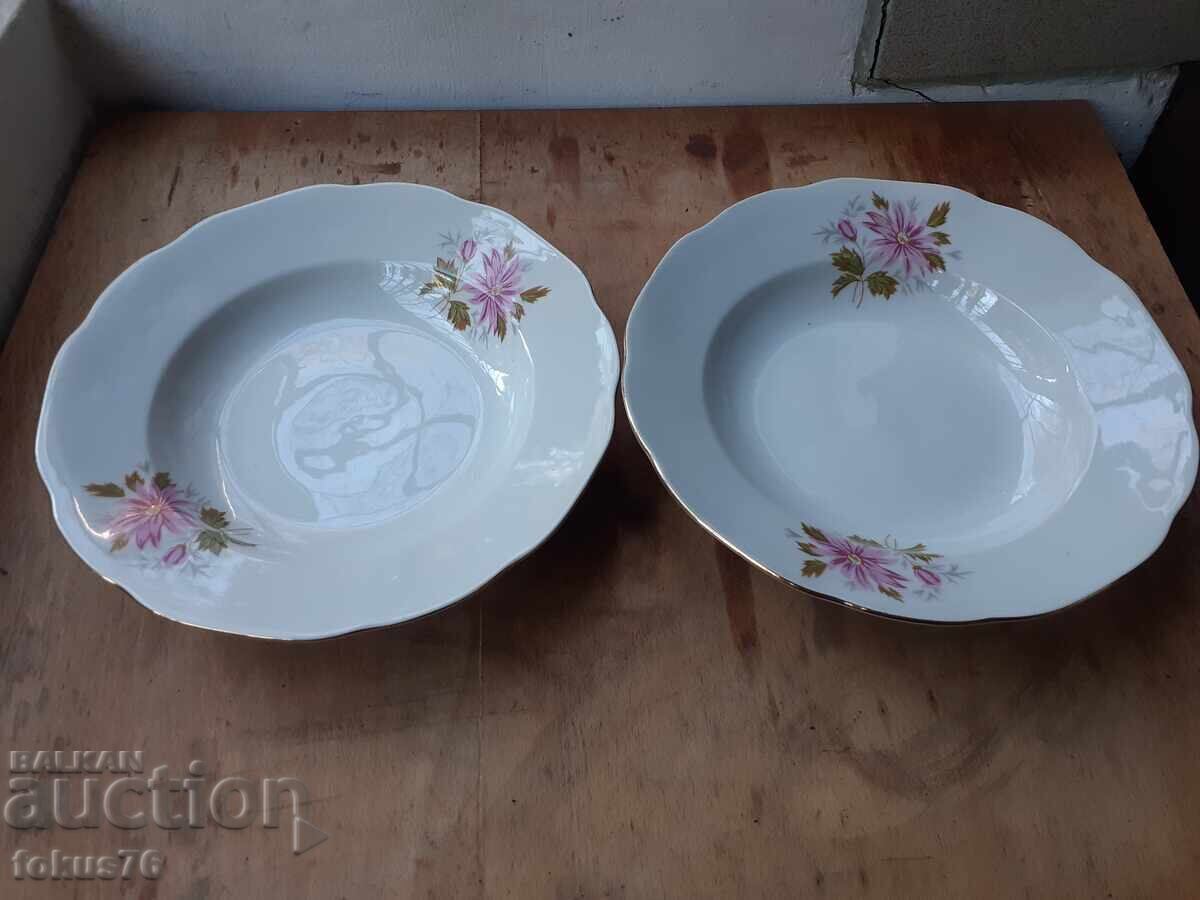 Porțelan bulgăresc, două farfurii Porțelan bulgăresc, două farfurii