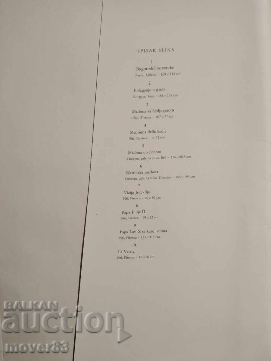 Δημοπρασία Ραφαέλο/Τιτσιάνο. Αναπαραγωγές. Άλμπουμ