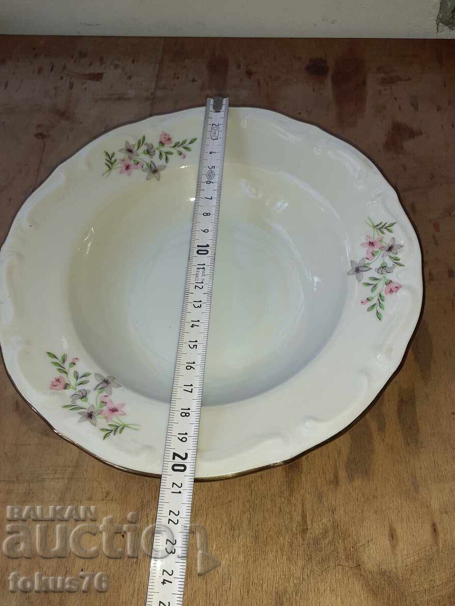 Βουλγαρική πορσελάνινη πιατέλα με floral σχέδιο - 5