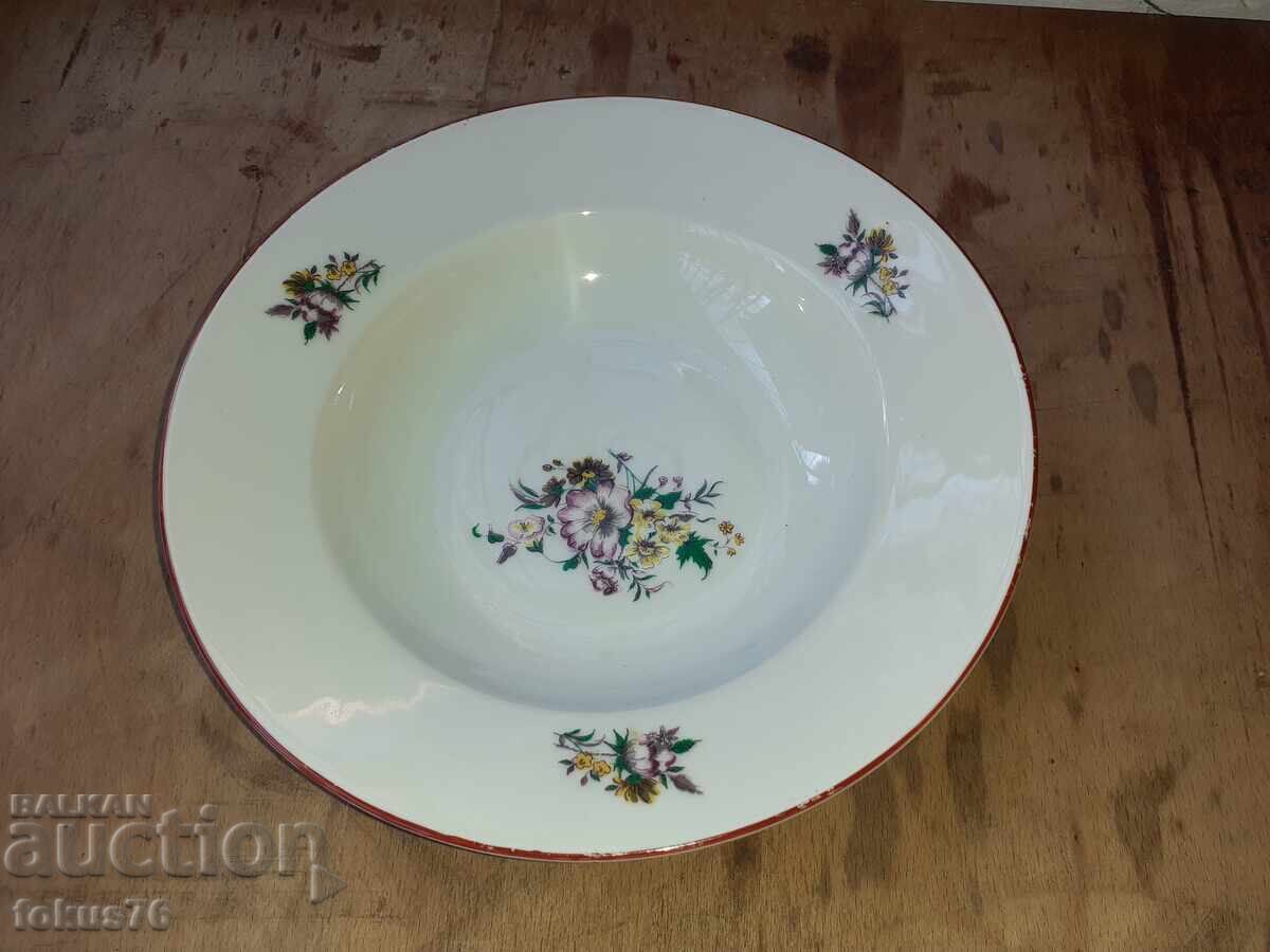 Аукцион Български порцелан чиния цветя