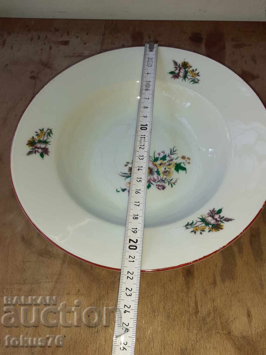 Български порцелан чиния цветя - 5