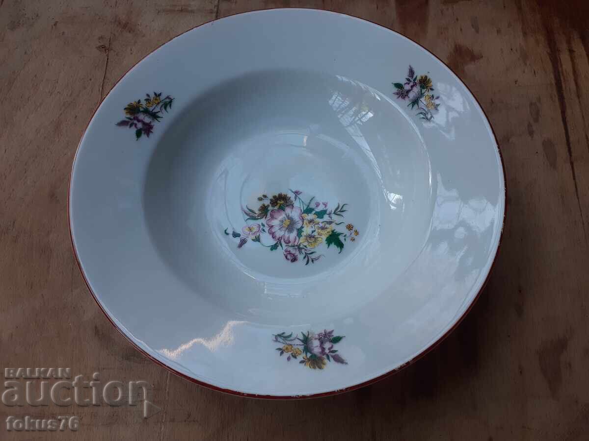 Български порцелан чиния цветя