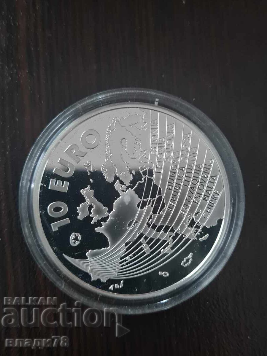 Сребърна монета 10 евро 2004 г с цена 100.00 лв. | € 51.13