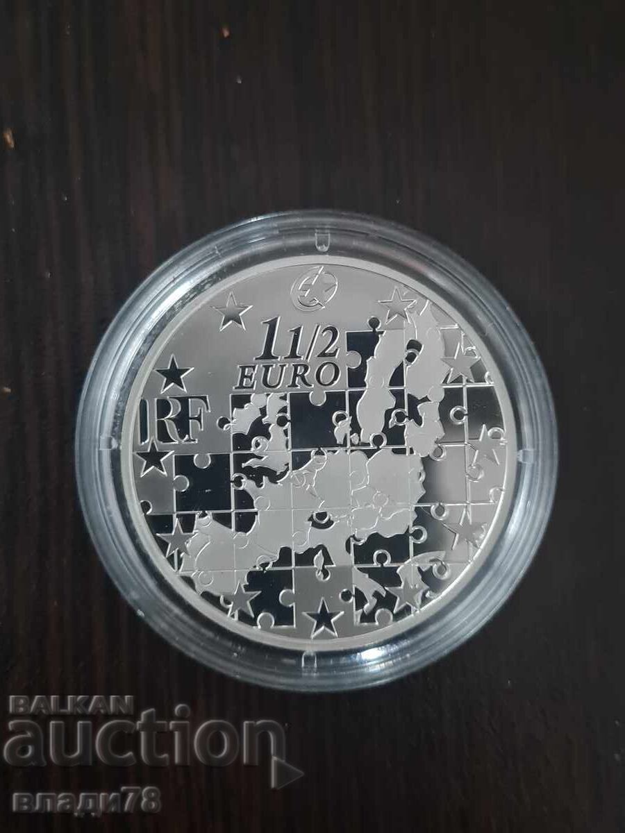 Delivery of Silver coin 1 1/2 euro 2004