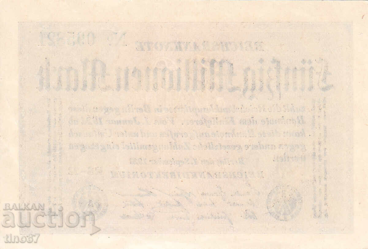 Auction  tino37 - GERMANY - 50,000,000 MARKS - 1923 - XF/AU