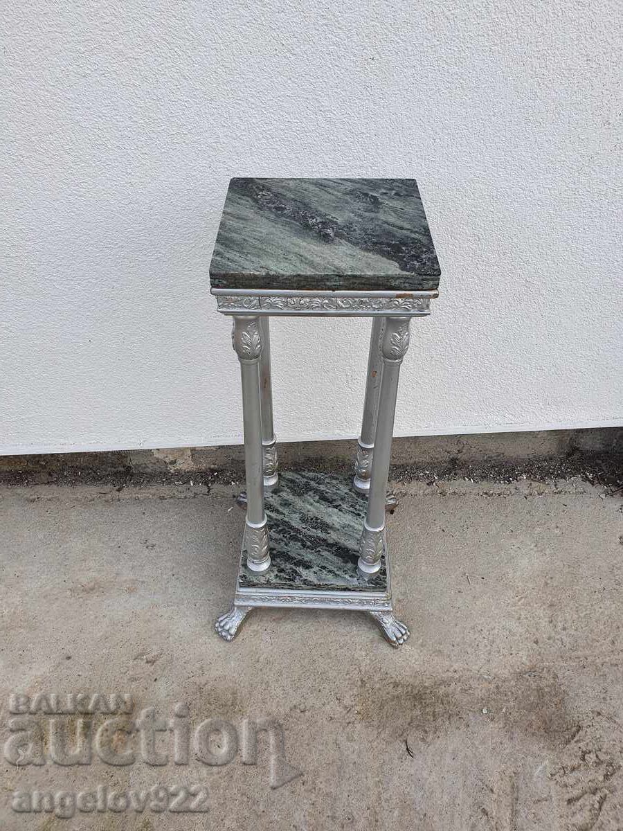 Όμορφο vintage βάθρο με μαρμάρινα ράφια!!! - 6 Όμορφο vintage βάθρο με μαρμάρινα ράφια!!! - 6