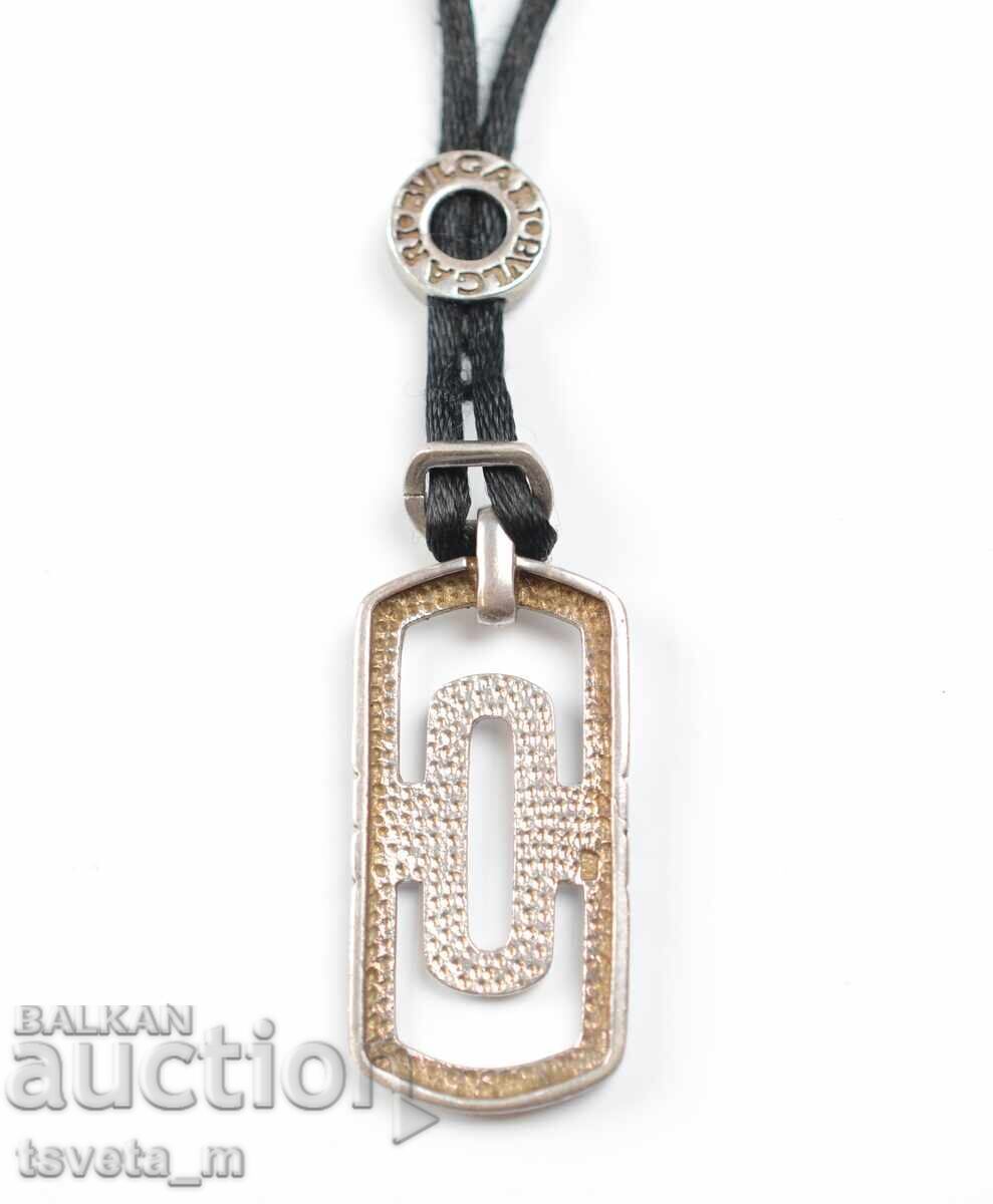 Аукцион Колие със сребърен медальон BULGARI