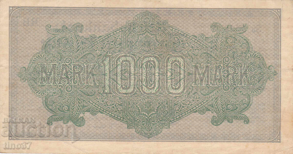 Auction  tino37 - GERMANY - 1000 MARKS - 1922 - VF