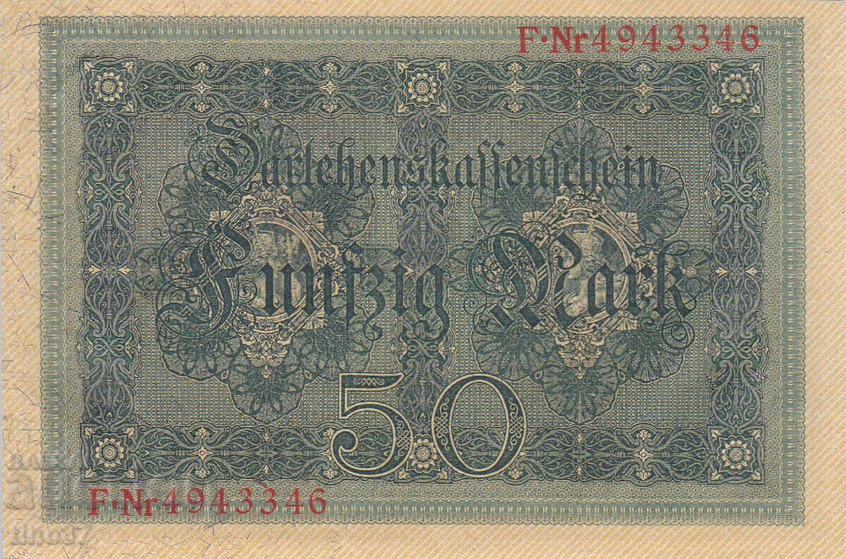Аукцион tino37- ГЕРМАНИЯ - 50 МАРКИ - 1914г- XF