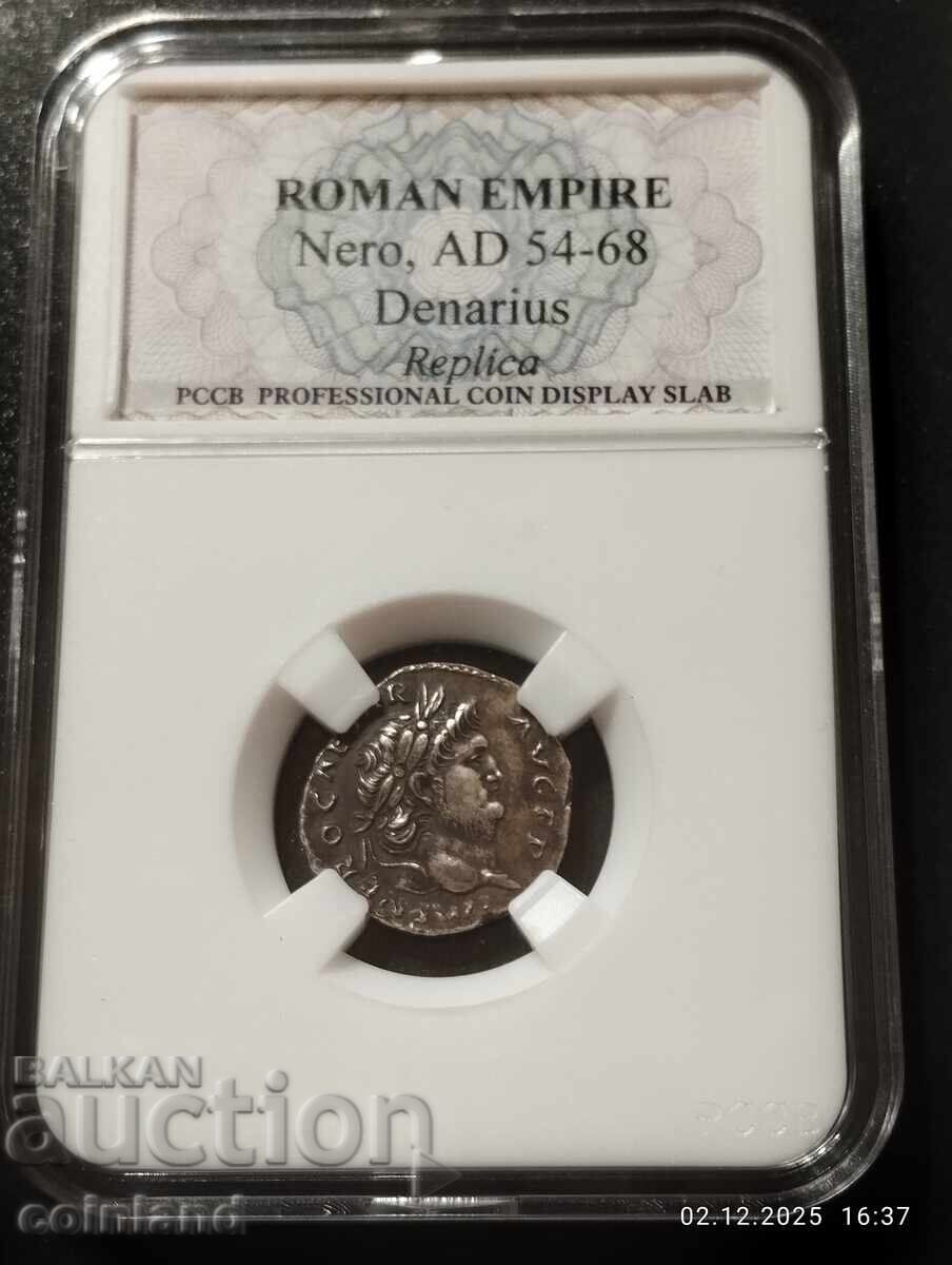 Сребърен денар на имп.Неро-РЕПЛИКА РЕПРОДУКЦИЯ - 5 Сребърен денар на имп.Неро-РЕПЛИКА РЕПРОДУКЦИЯ - 5