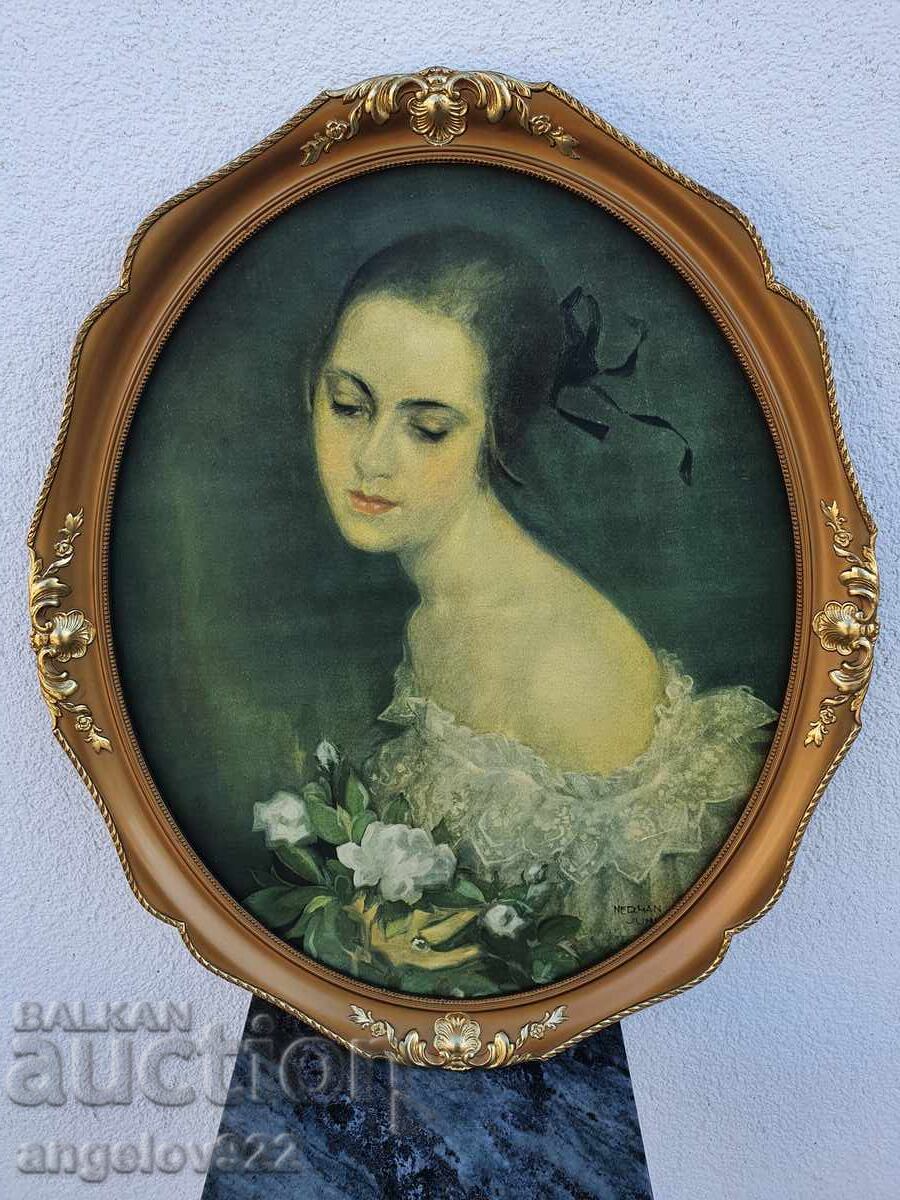 Licitație Reproducere tablou în ramă frumoasă din lemn!!! Licitație Reproducere tablou în ramă frumoasă din lemn!!!