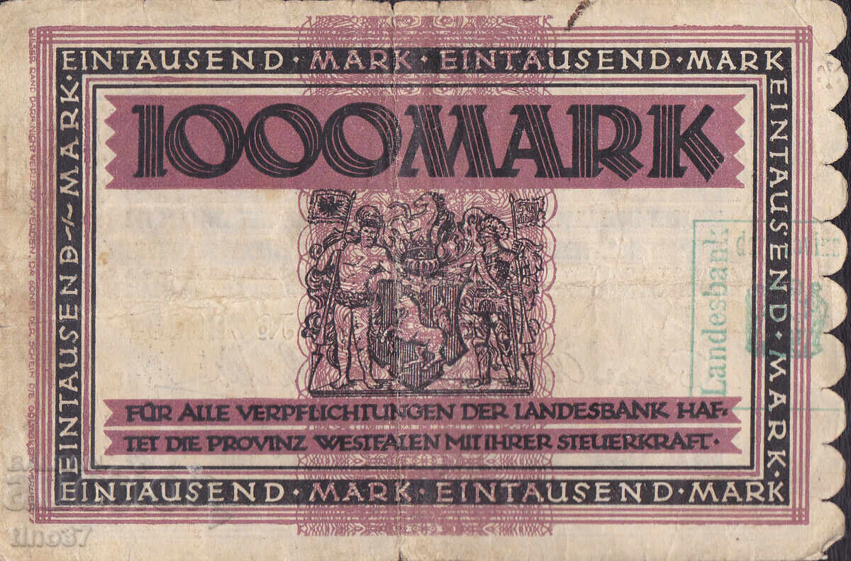 Licitație tino37- GERMANIA - 1000 MARCI - 1922 Licitație tino37- GERMANIA - 1000 MARCI - 1922
