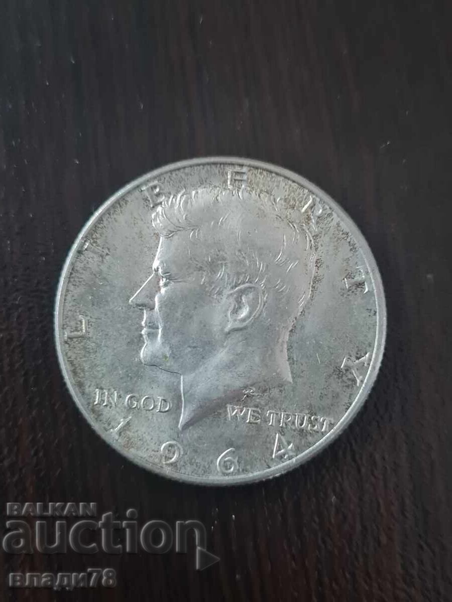 Δημοπρασία Ασημένιο νόμισμα 1/2 δολαρίου 1964