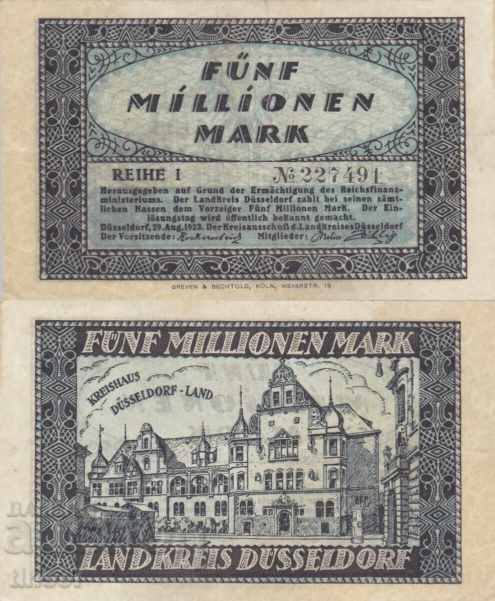 tino37- ГЕРМАНИЯ - 5000000 МАРКИ - 1923г - VF+