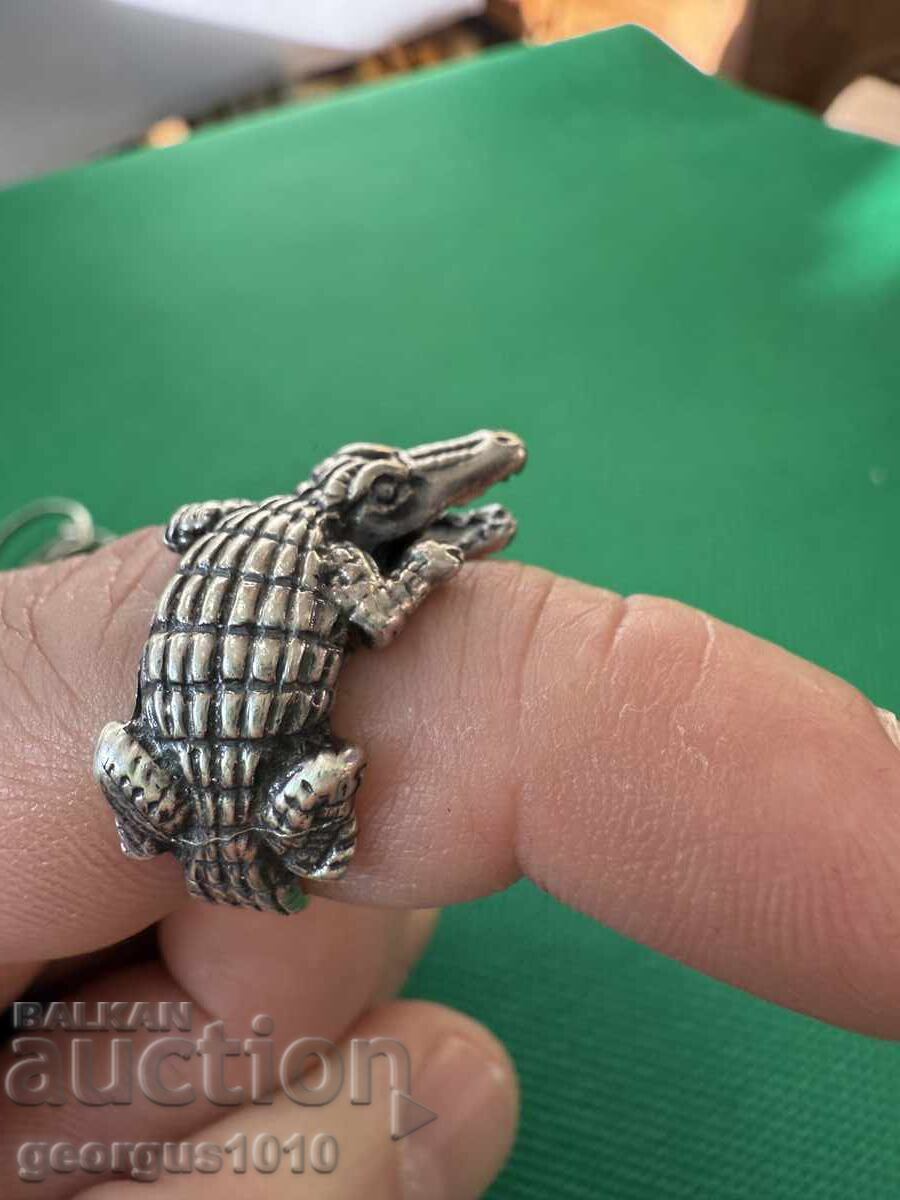 Ασημένιο δαχτυλίδι κροκόδειλος №7674 με τιμή 75.00 BGN | € 38.35