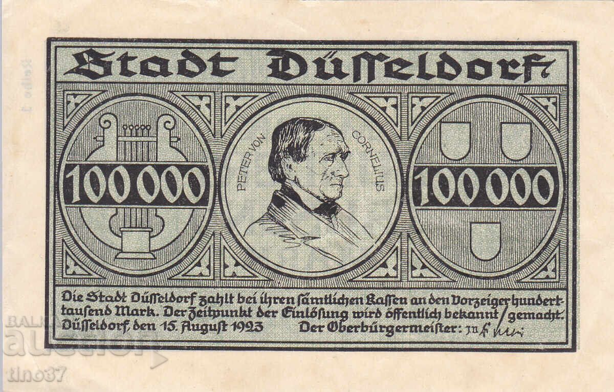 tino37- ГЕРМАНИЯ - 100000 МАРКИ - 1923г - XF с цена 5.90 лв. | € 3.02