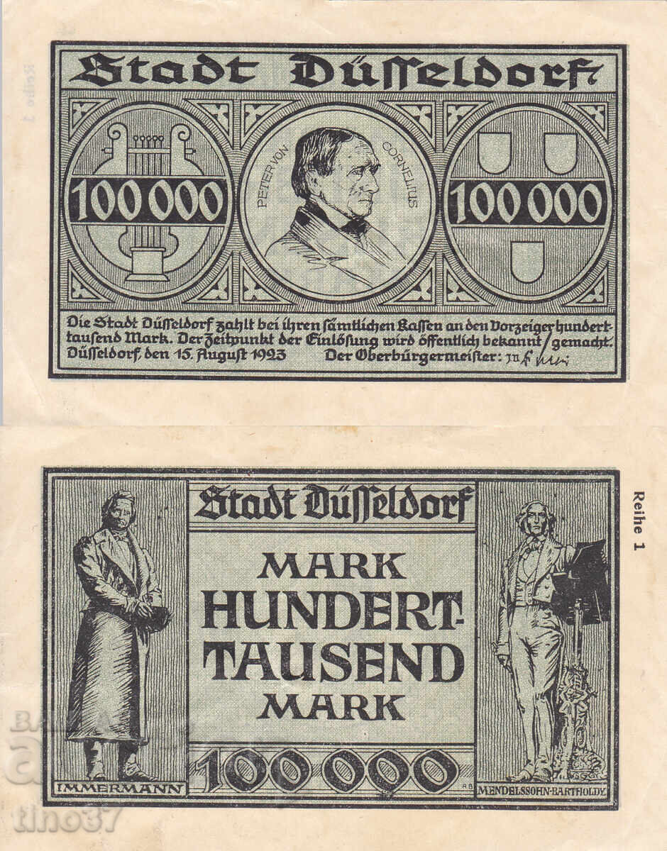 tino37- ГЕРМАНИЯ - 100000 МАРКИ - 1923г - XF