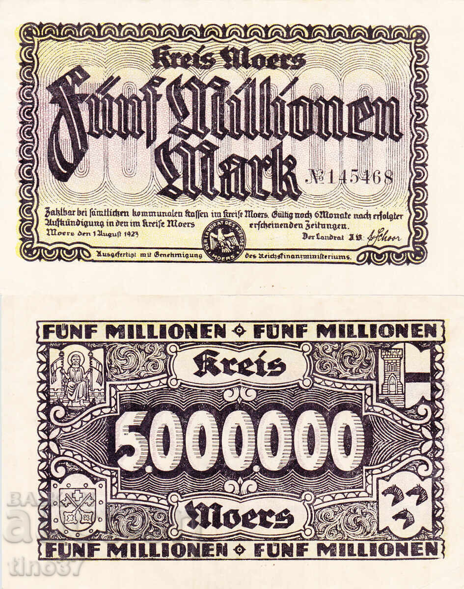 tino37- ГЕРМАНИЯ - 5000000 МАРКИ - 1923г - XF