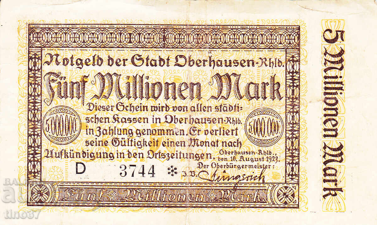 tino37 - GERMANIA - 5000000 MARCI - 1923 - VF cu preț 5.90 BGN | € 3.02