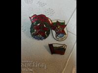 Три стари български военни значки емайлирани.