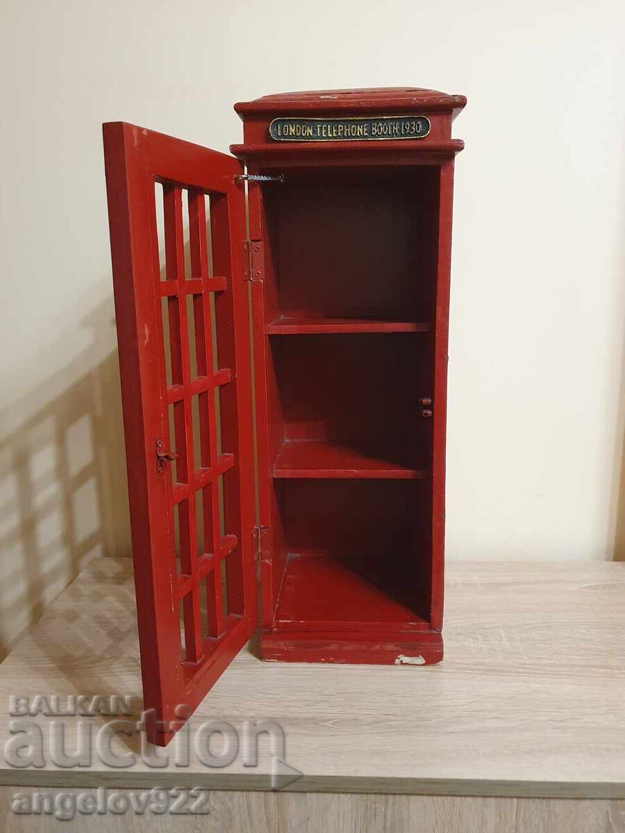 Vintage wooden shelf solid telephone booth!!! with price 0.01 BGN | € 0.01