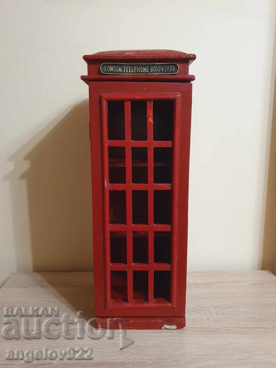Vintage wooden shelf solid telephone booth!!!