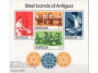 1974. Antigua. Steel band - Caribbean music. Block