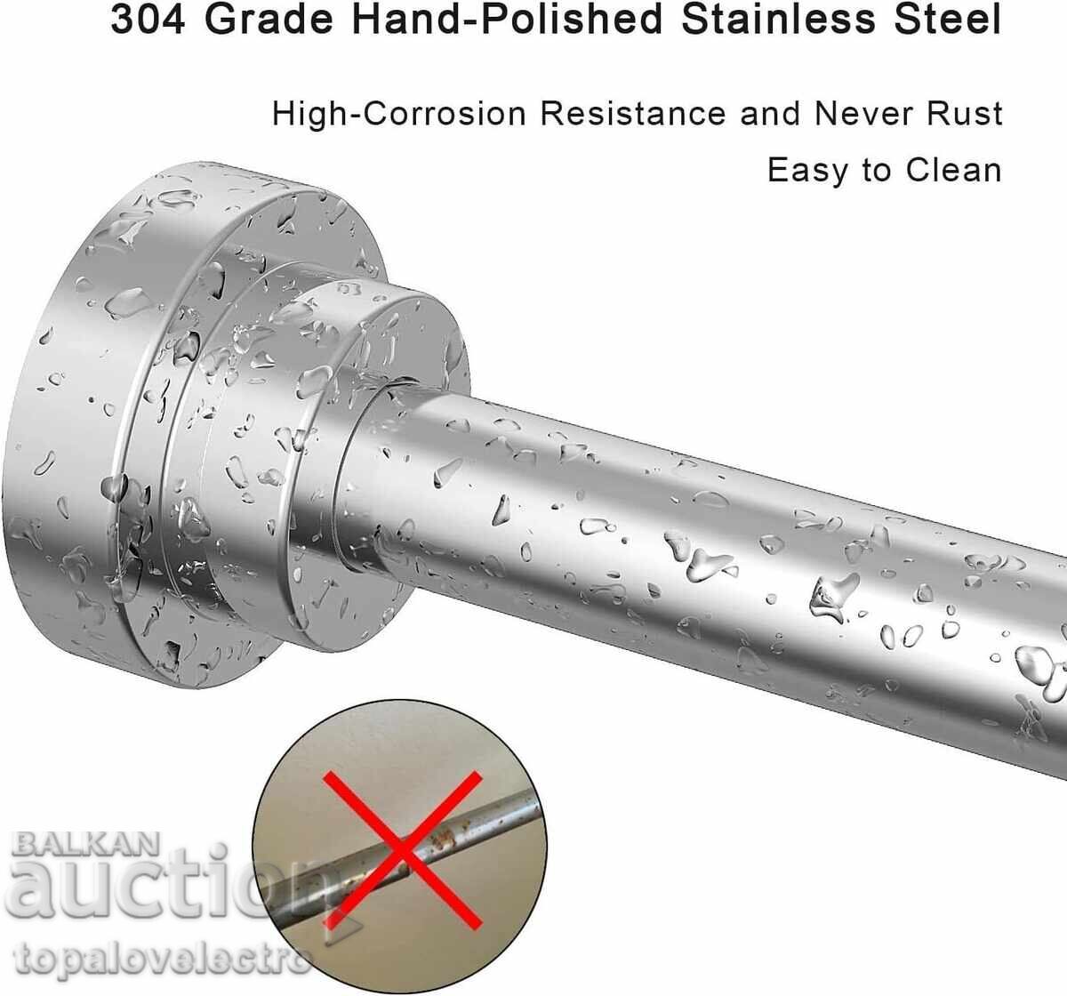 Auction  NEW! Telescopic shower curtain rod 50-130 cm, stainless steel