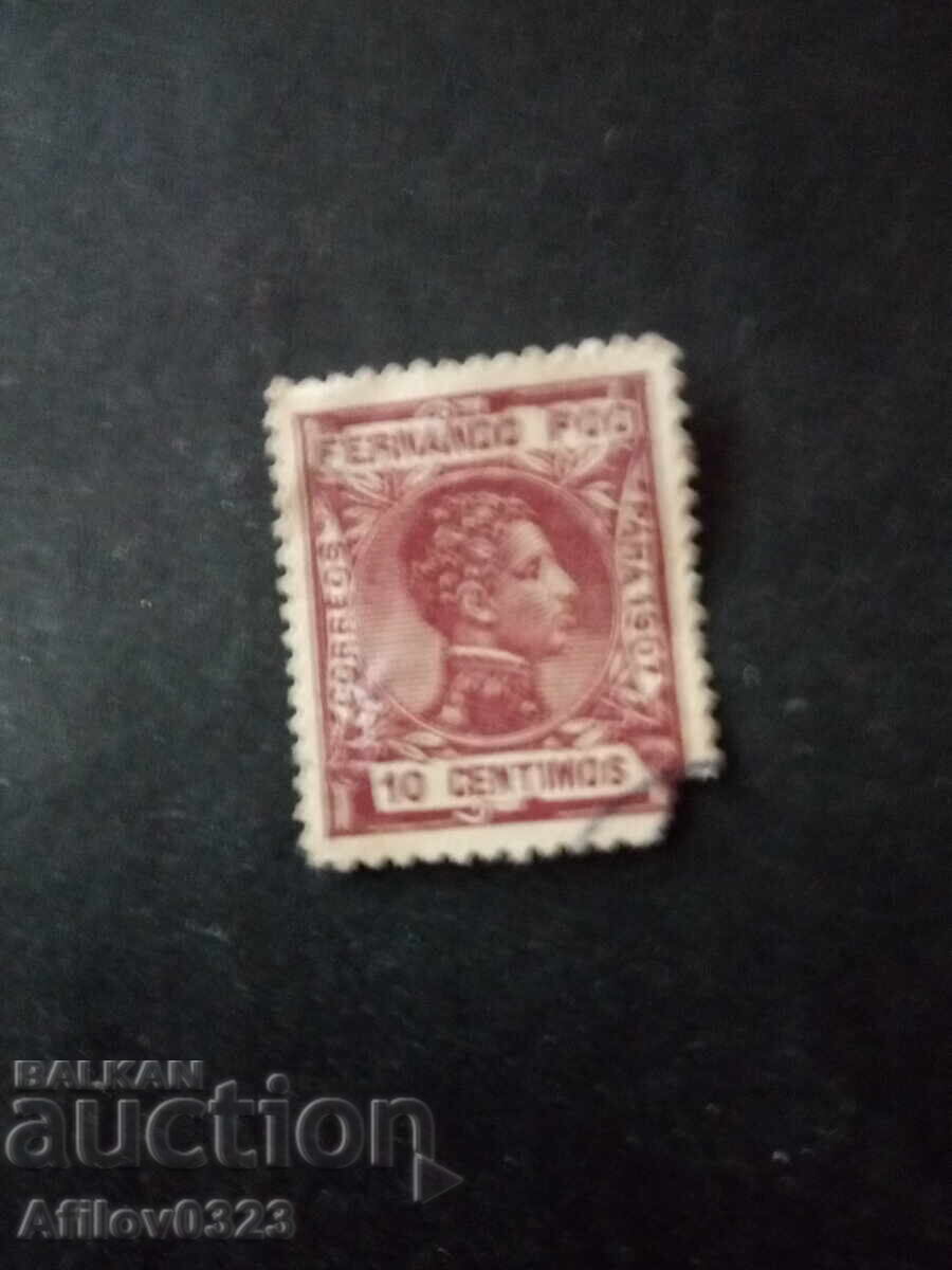 Marcă folosită - Insula Fernando Po - Spania Marcă folosită - Insula Fernando Po - Spania