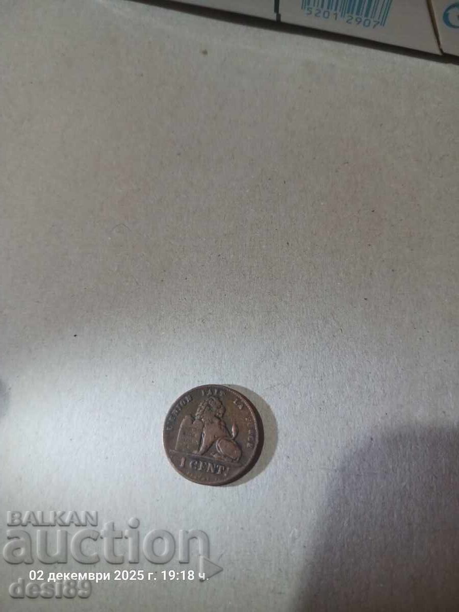 Auction  Leopold II, 1899, face value 1 cent