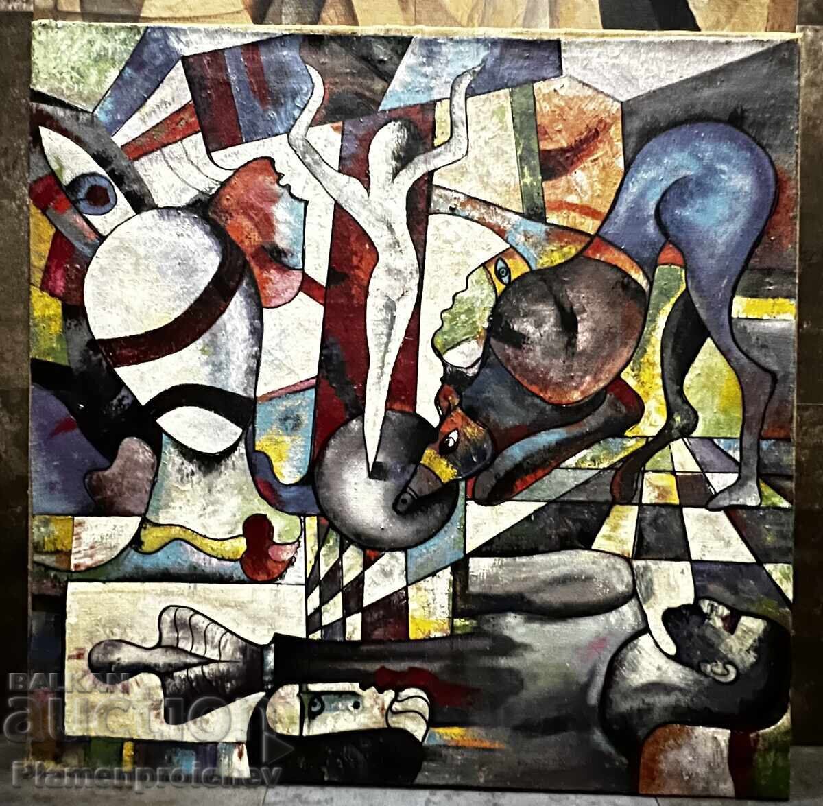 120/115 CM. UNIC TABLOU TZVETKO TZVETKOV ULEI