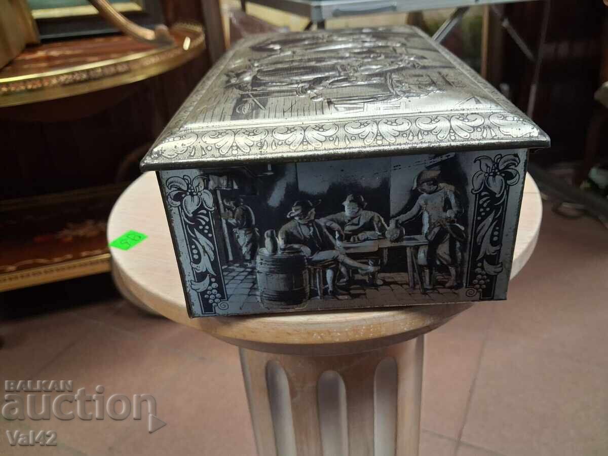 Delivery of Metal decorative box with embossed scenes