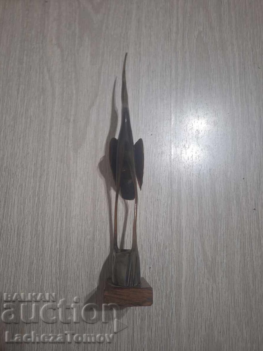 Statuetă figurină frumoasă, Egretă Franța, stare excelentă - 5