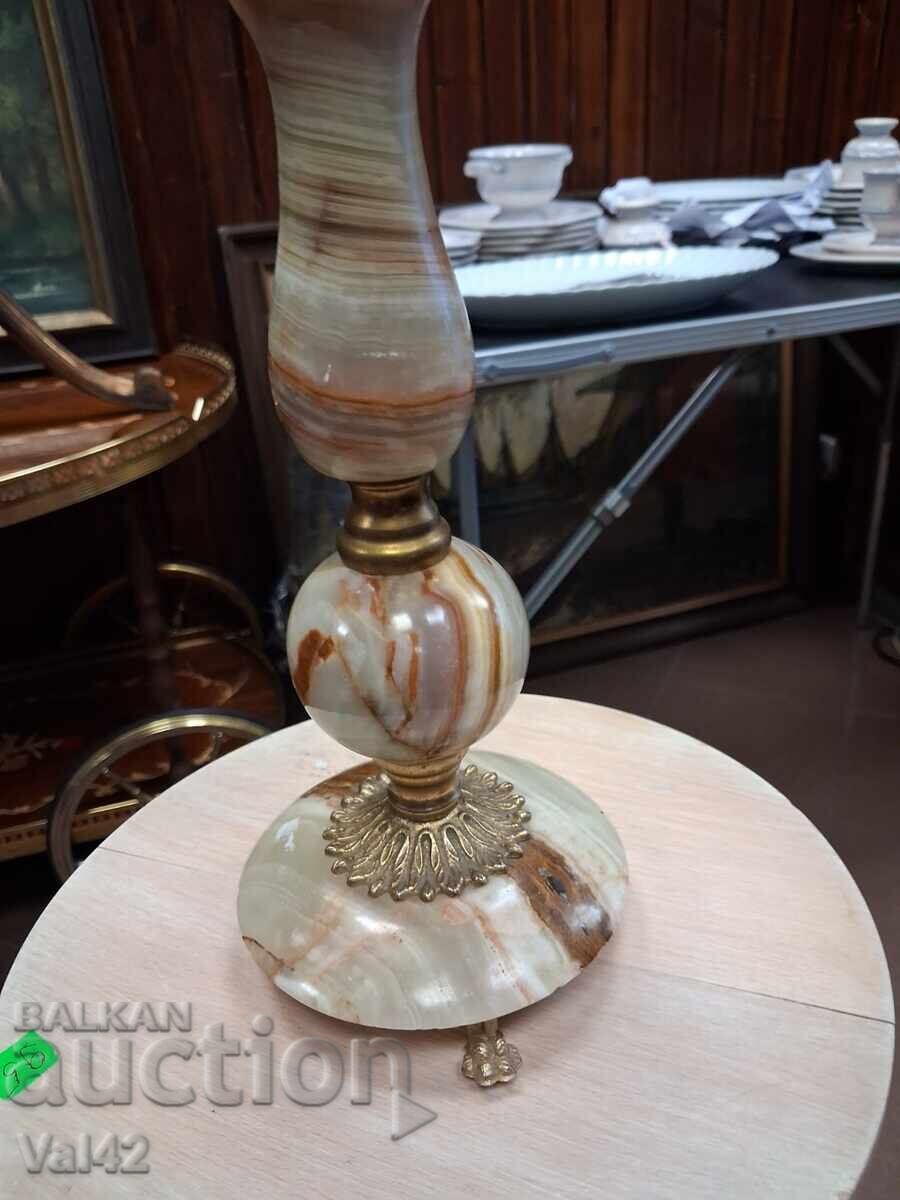 Петсвещник от бронз и оникс - 5