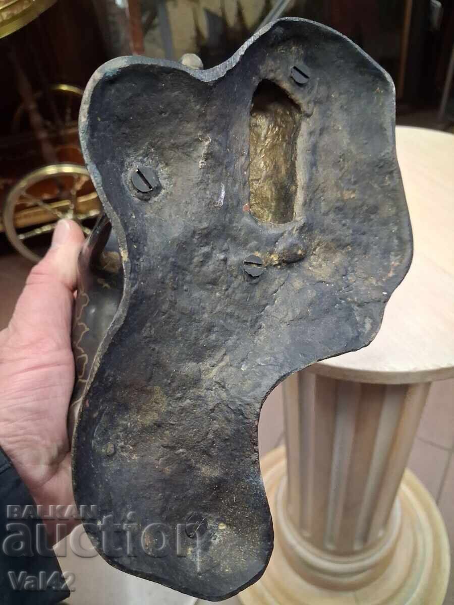 Sculptură figurativă din bronz – girafă și pui de girafă - 5