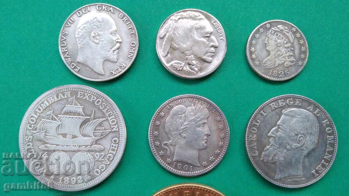 LOT OF QUALITY COIN REPLICAS - 12 pcs - 5