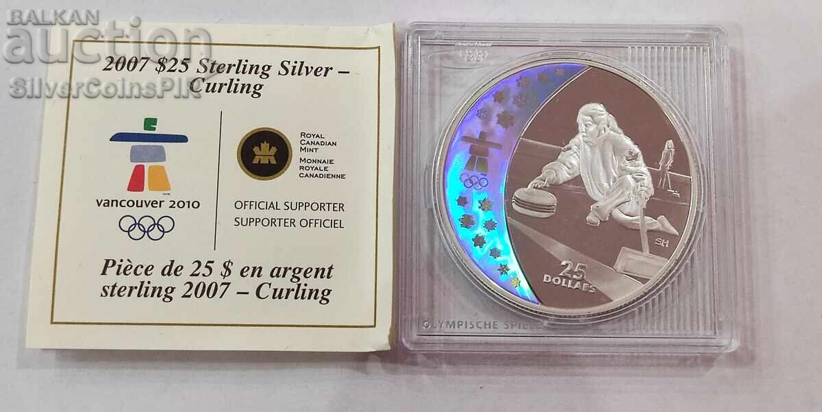 Ασημένιο 25$ Ολυμπιάδα Βανκούβερ 2007 Καναδάς με τιμή 31.00 BGN | € 15.85