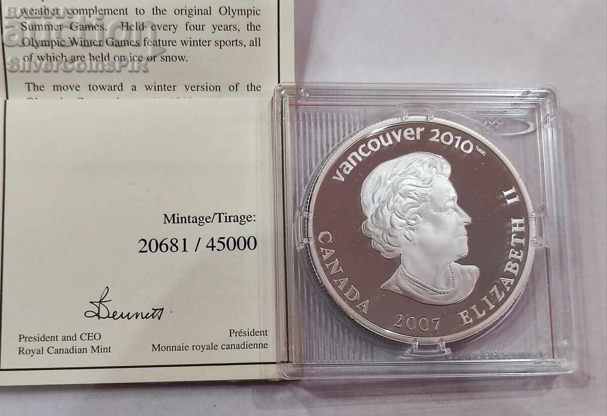 Δημοπρασία Ασημένιο 25$ Ολυμπιάδα Βανκούβερ 2007 Καναδάς