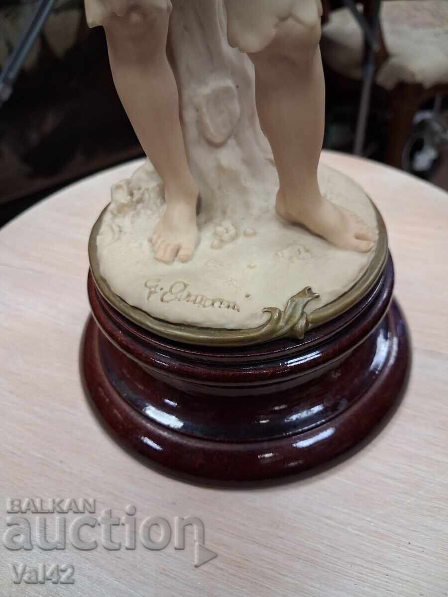 Giuseppe Armani - Figure "Boy with a Basket of Grapes" (Florence, with price 0.01 BGN | € 0.01