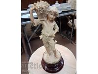 Giuseppe Armani - Figure "Boy with a Basket of Grapes" (Florence,