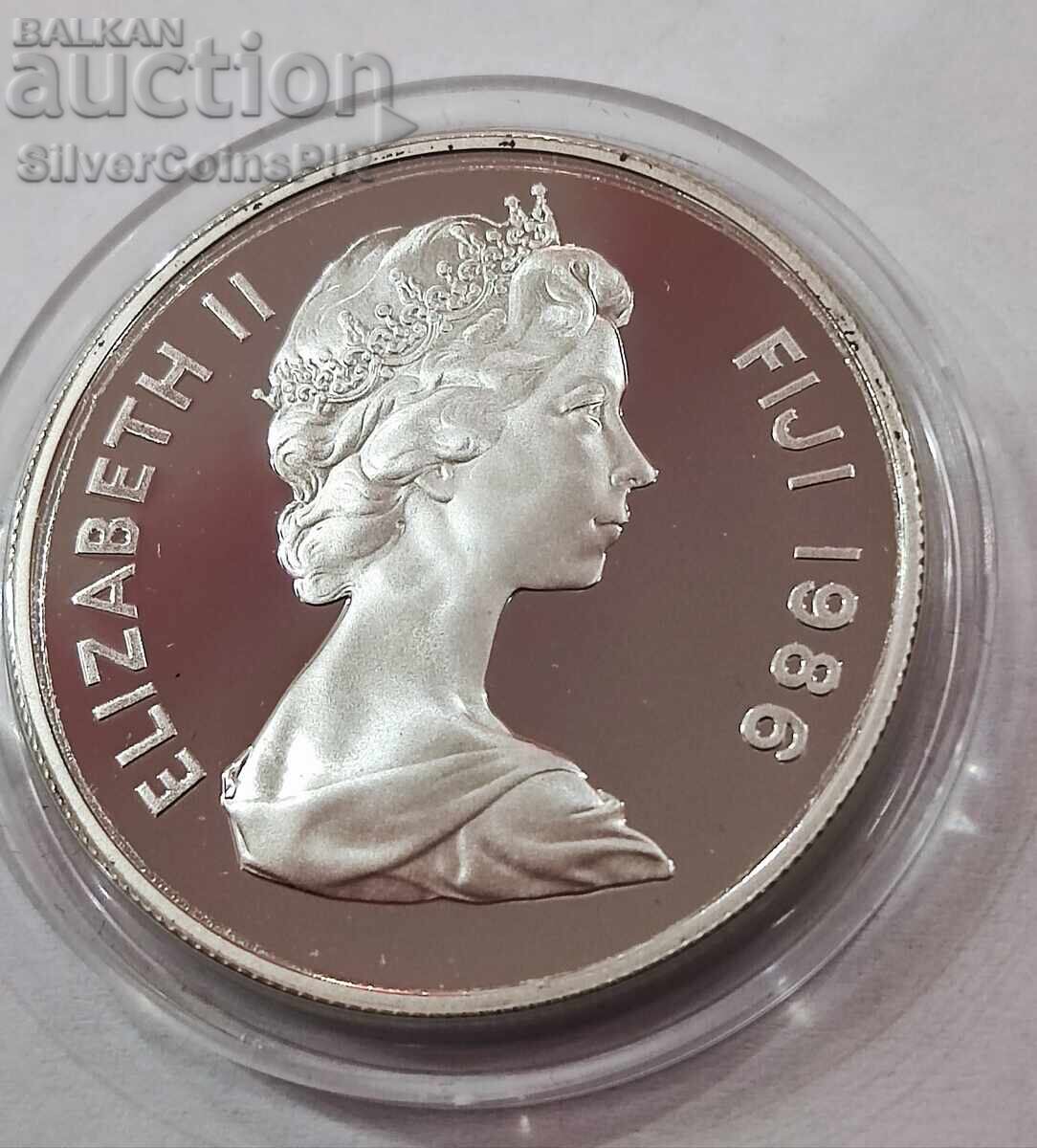 Silver 10$ Frog 1986 Fiji Endangered Animals with price 26.00 BGN | € 13.29