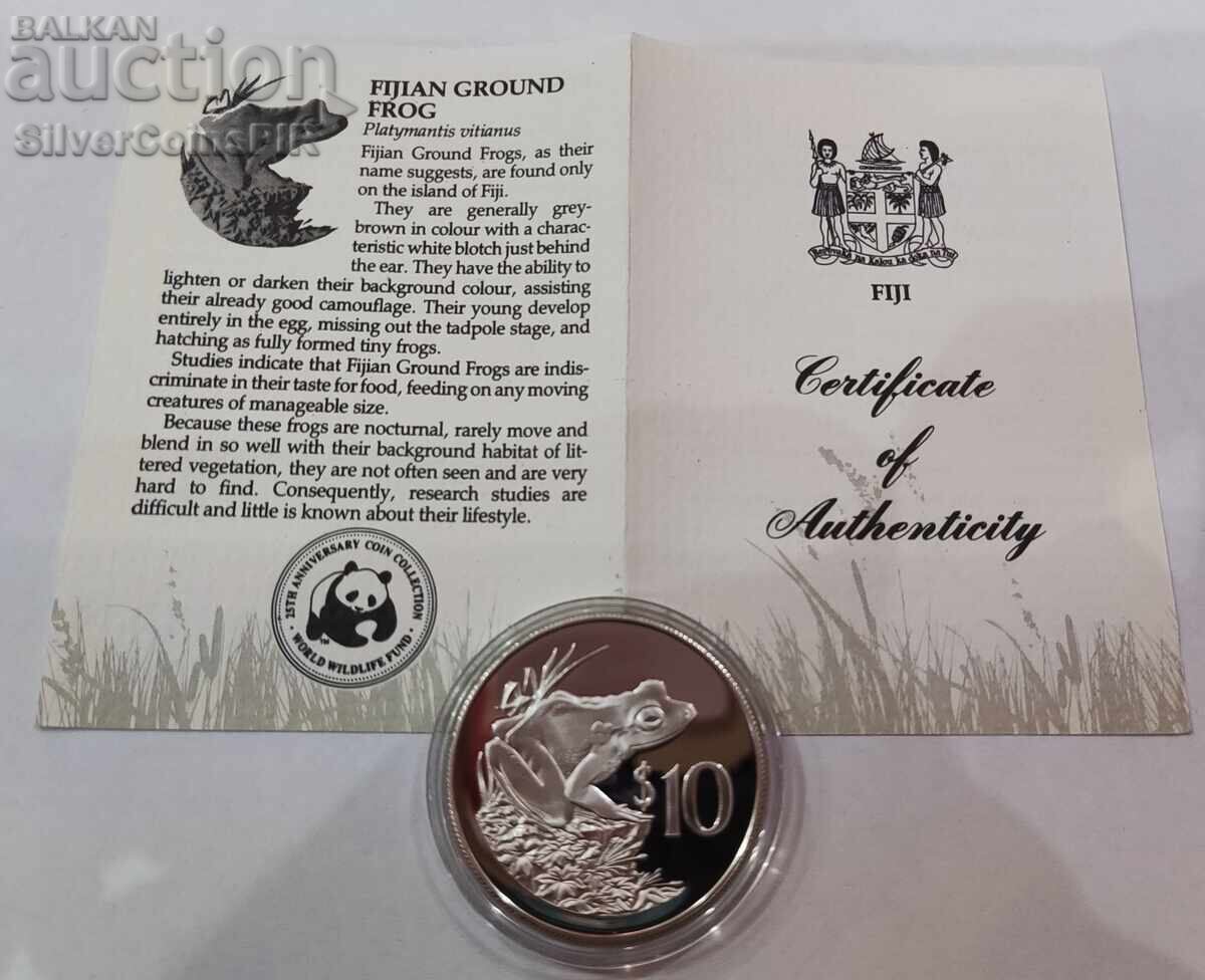 Delivery of Silver 10$ Frog 1986 Fiji Endangered Animals