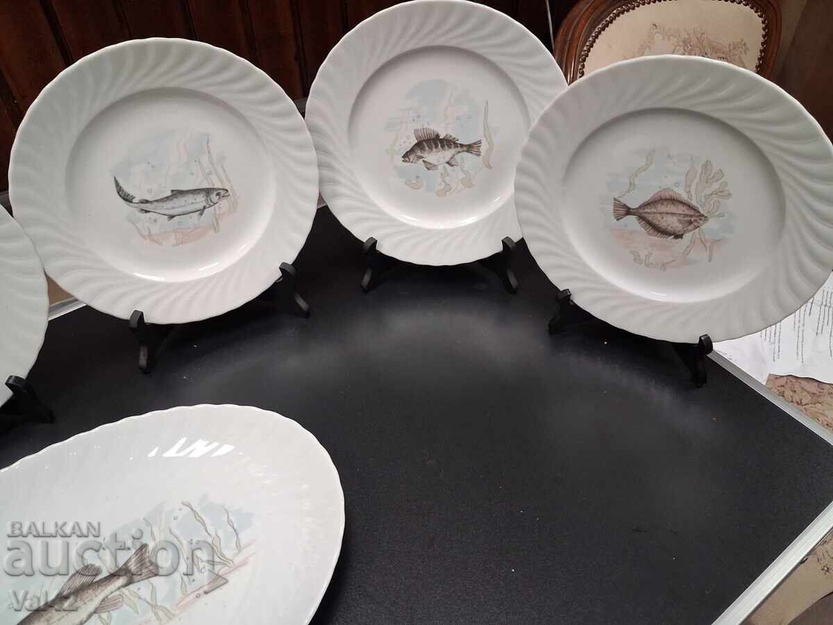 Комплект порцеланови чинии REGINA – риби, 7 части - 5 Комплект порцеланови чинии REGINA – риби, 7 части - 5