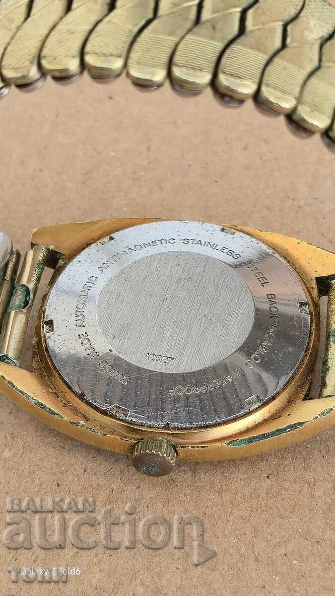 ARSA MATIC SWISS MADE GOLD PLATED THIN WATCH DOESN'T WORK BZC!!!! - 5