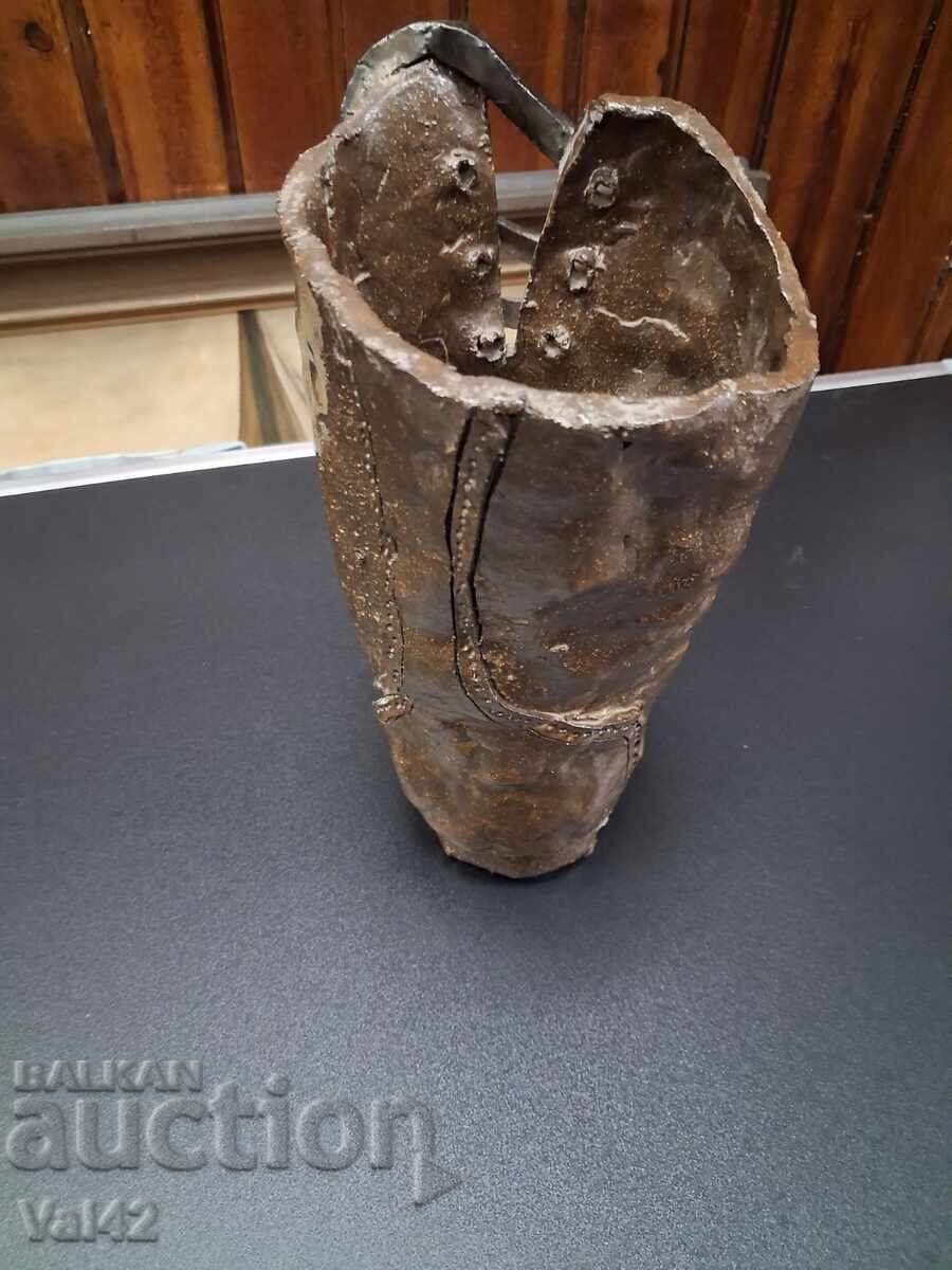 Metal decorative figure "Boot" - signed Johan - 5