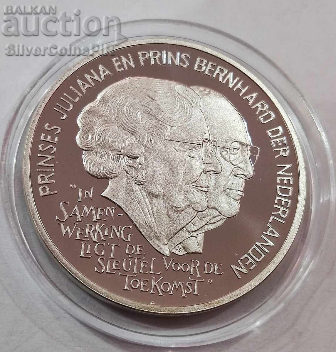 Доставка на Сребро 25 Екю Джулиана и Берхард 1994 Нидерландия