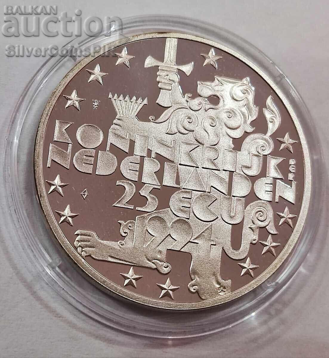 Сребро 25 Екю Джулиана и Берхард 1994 Нидерландия - 6