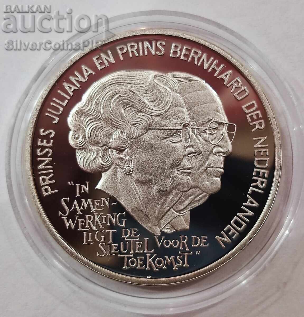 Сребро 25 Екю Джулиана и Берхард 1994 Нидерландия