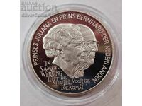 Argint 25 ECU Juliana și Berhard 1994 Țările de Jos