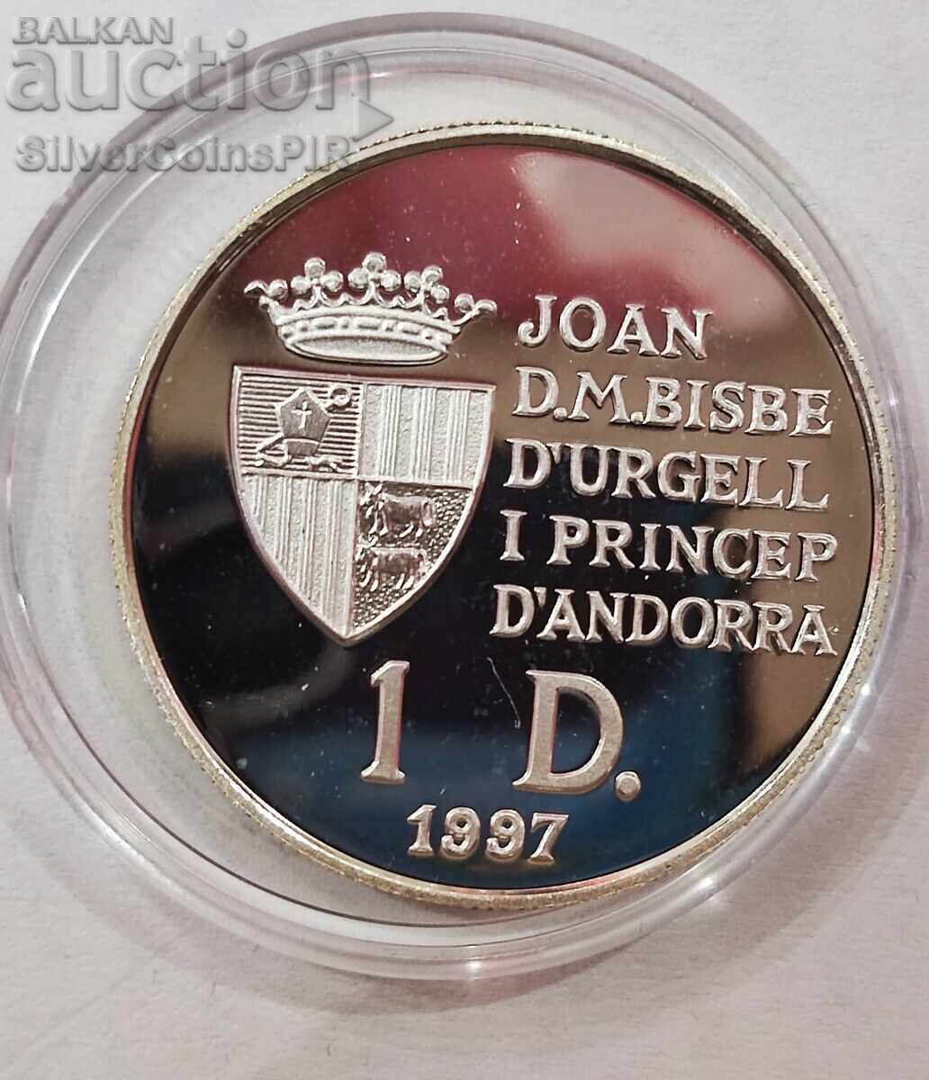 Ασήμι 1 Δηνάριο Ευρώπη 1997 Ανδόρα - 5